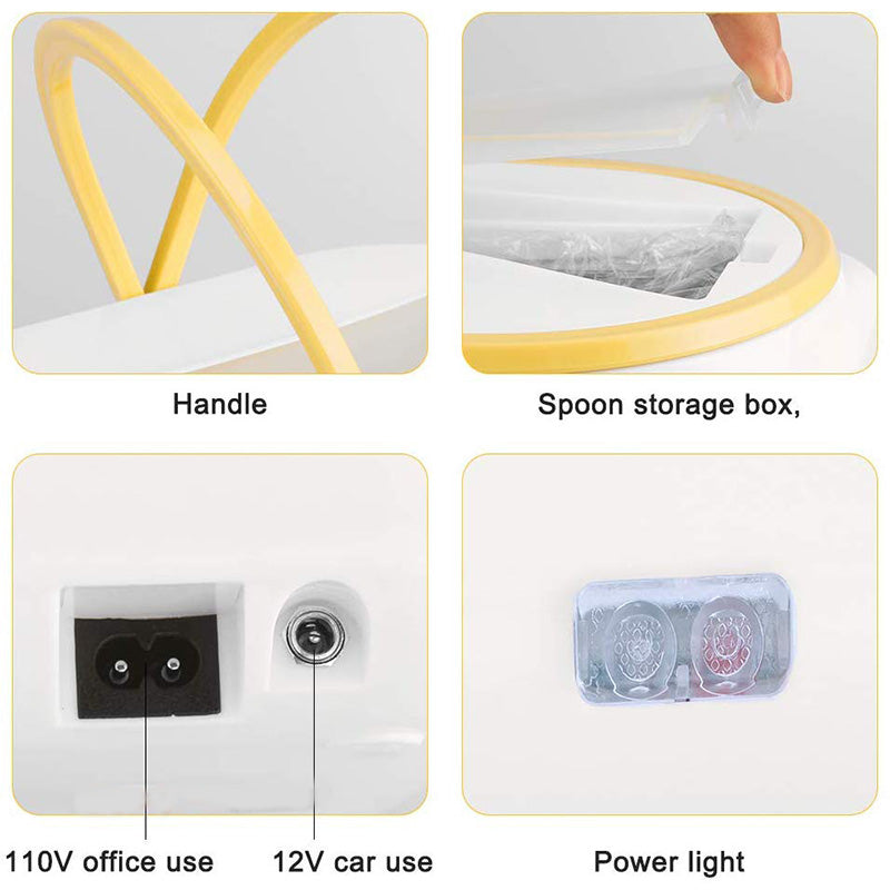 3-Fächer Elektro Lunchbox – Heißes Essen im Auto, Büro & unterwegs