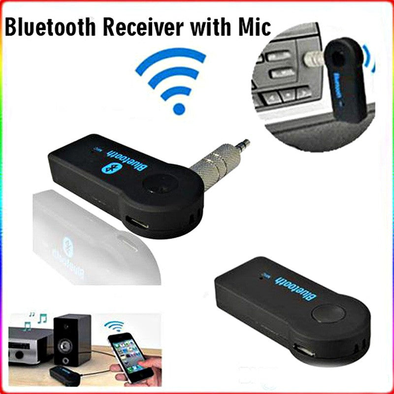 Bluetooth AUX Audio Receiver fürs Auto – Freisprechen & Musikstreaming (3,5 mm, A2DP, mit Mikrofon)