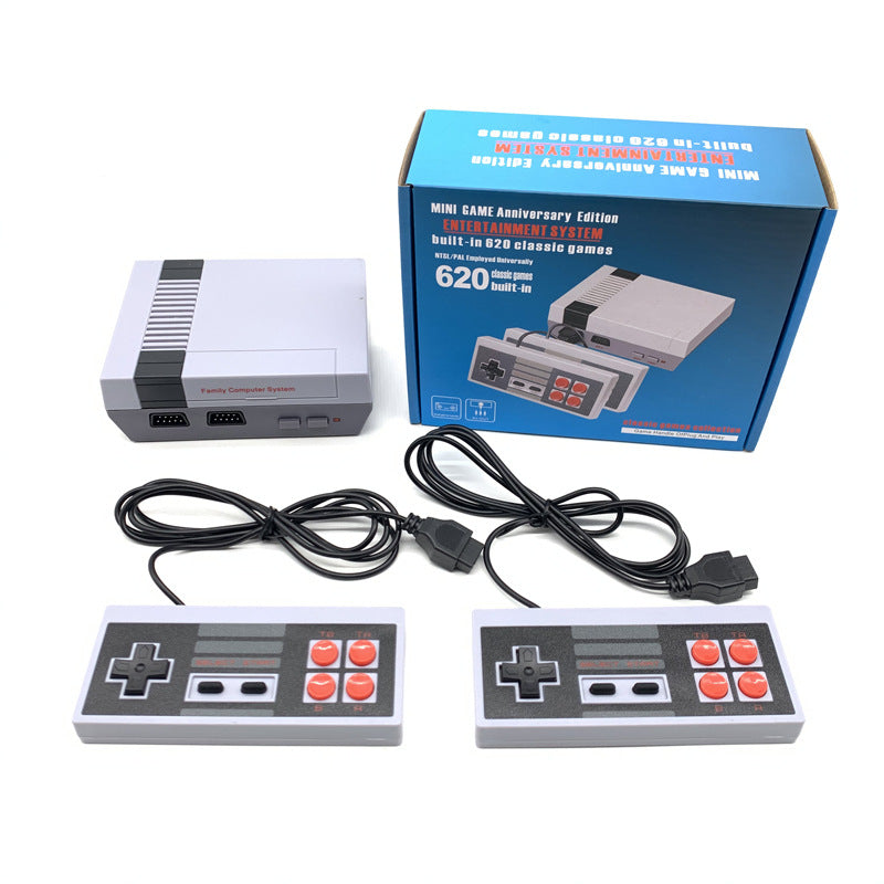 Retro NES Mini Konsole – 8-Bit Klassiker mit 620 Spielen, 2 Controllern & AV-Anschluss | Nostalgie pur