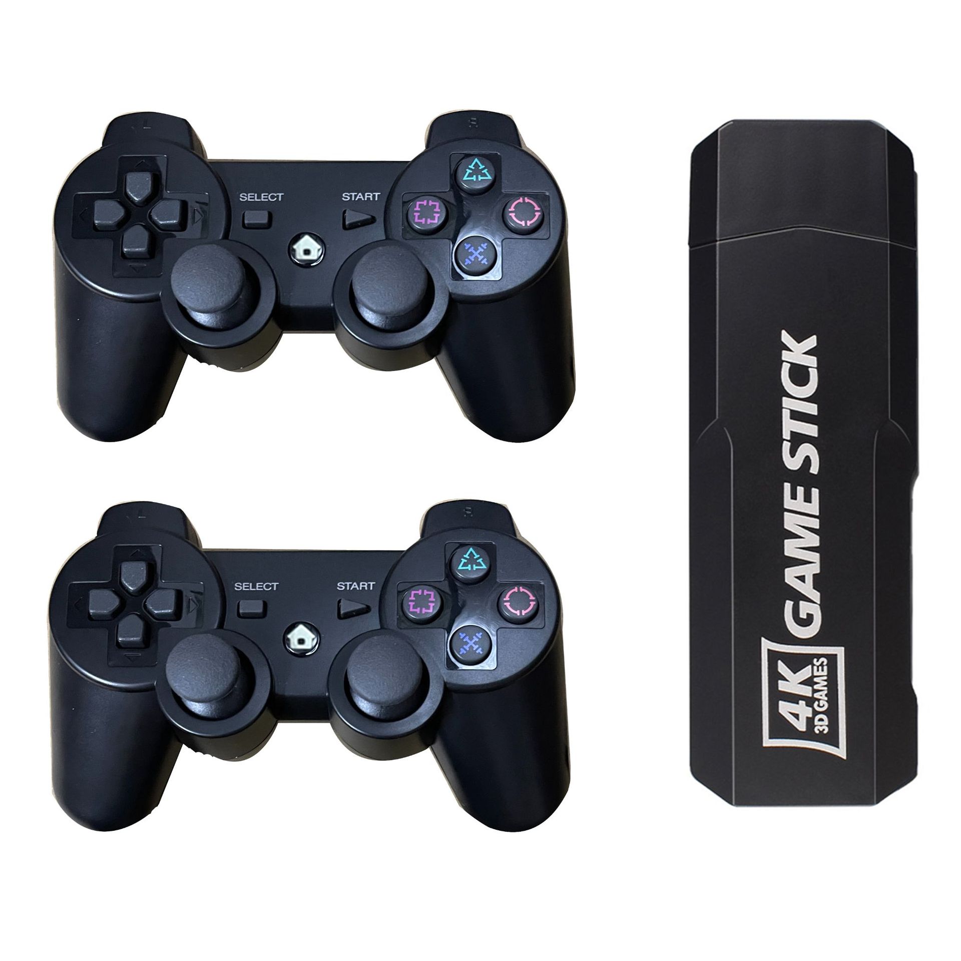 4K Retro Game Stick mit 2 kabellosen Controllern – HDMI TV Spielkonsole mit 40’000+ Spielen (64–256 GB)