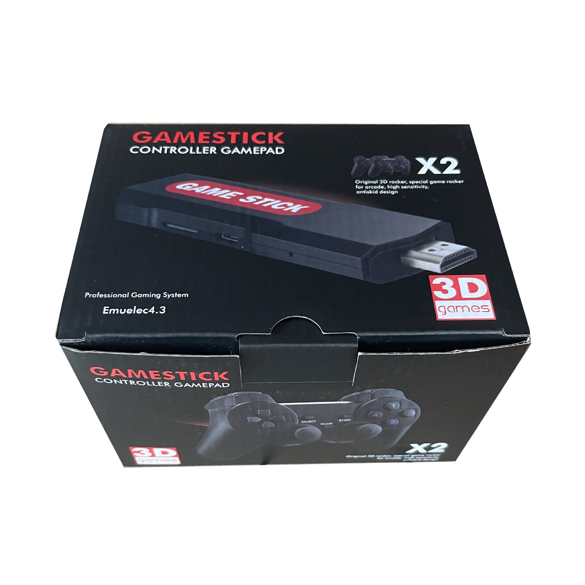 4K Retro Game Stick mit 2 kabellosen Controllern – HDMI TV Spielkonsole mit 40’000+ Spielen (64–256 GB)