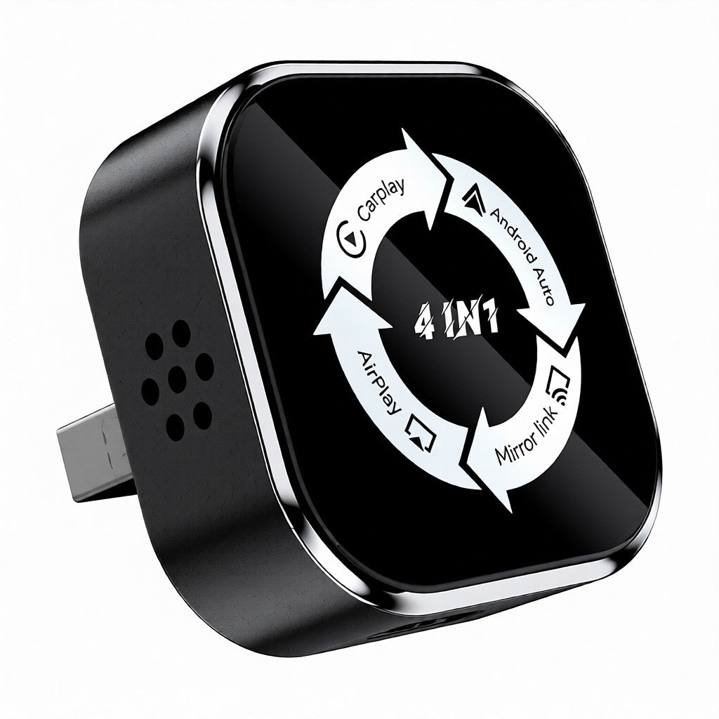 4-in-1 CarPlay & Android Auto Mirror Adapter (Inklusive USB C Adapter)