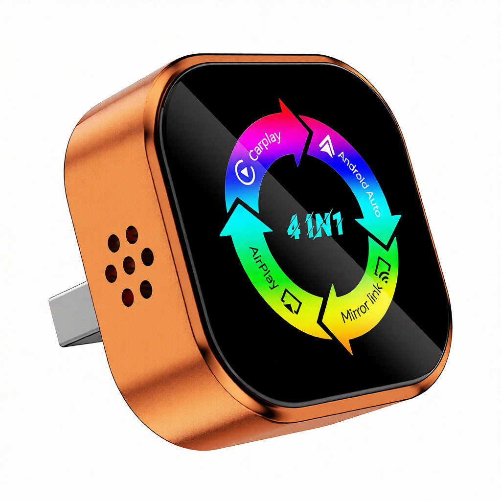 4-in-1 CarPlay & Android Auto Mirror Adapter (Inklusive USB C Adapter)